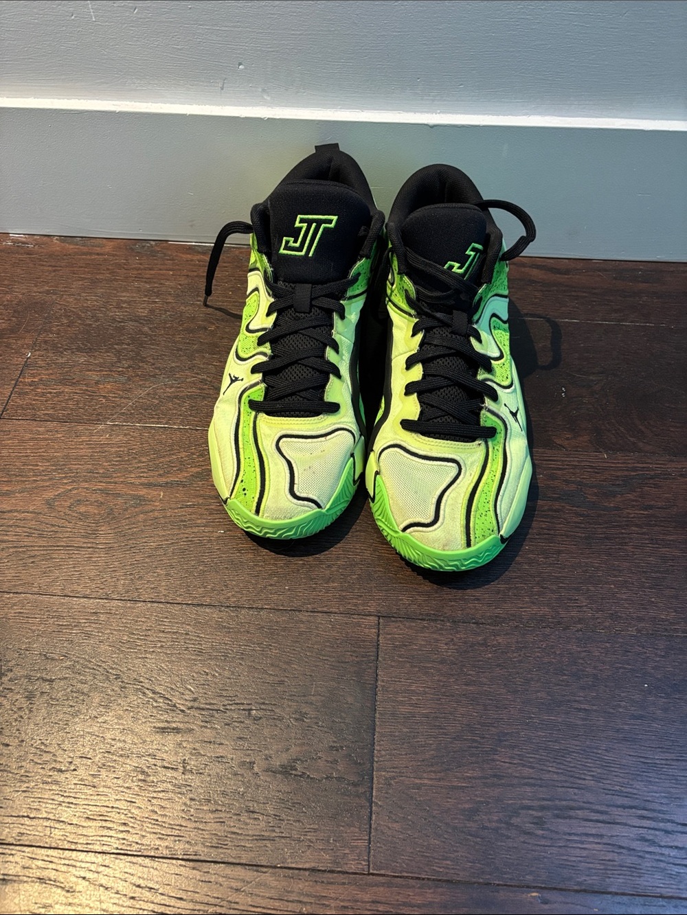 Jordan Tatum 3 Neon Green and Black Men's Athletic Shoes